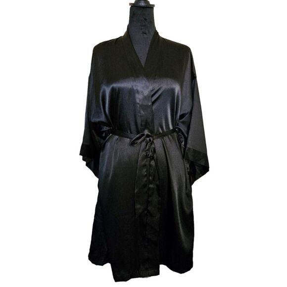 Victoria's Secret Other - Victoria's Secret Black Satin Robe